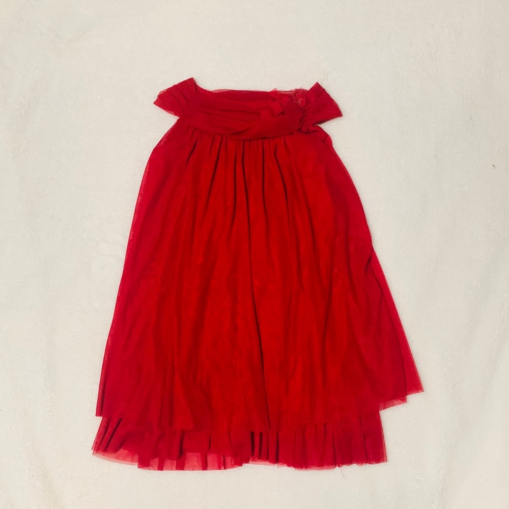 Red Zara Off-the-Shoulder Dress